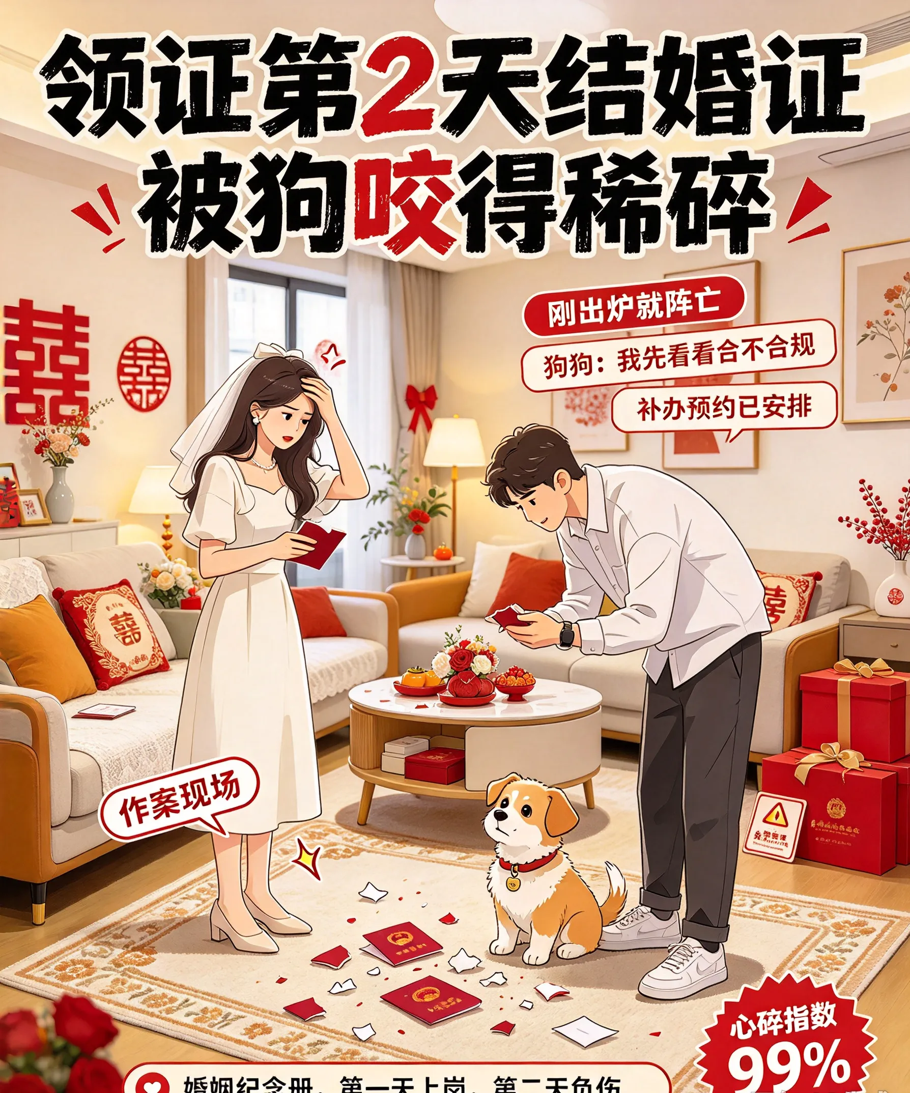 领证第2天结婚证被狗咬得稀碎：一本红本本的“非正常死亡”，与一场全网参与的“护婚”大讨论