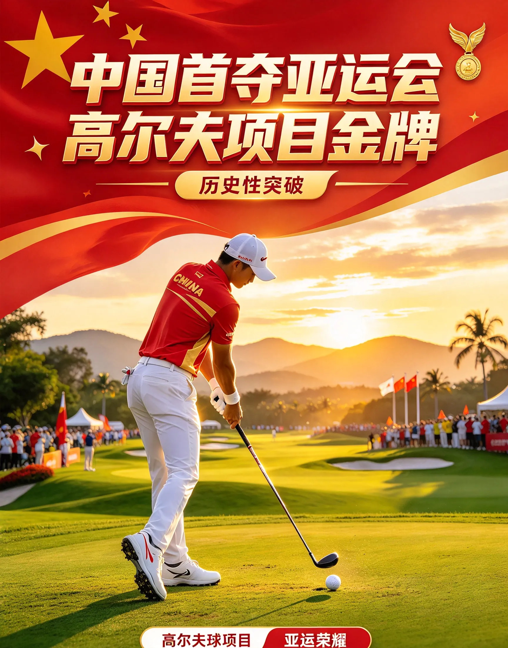 历史性突破！中国高尔夫球亚运首金诞生，女团姑娘们做到了！