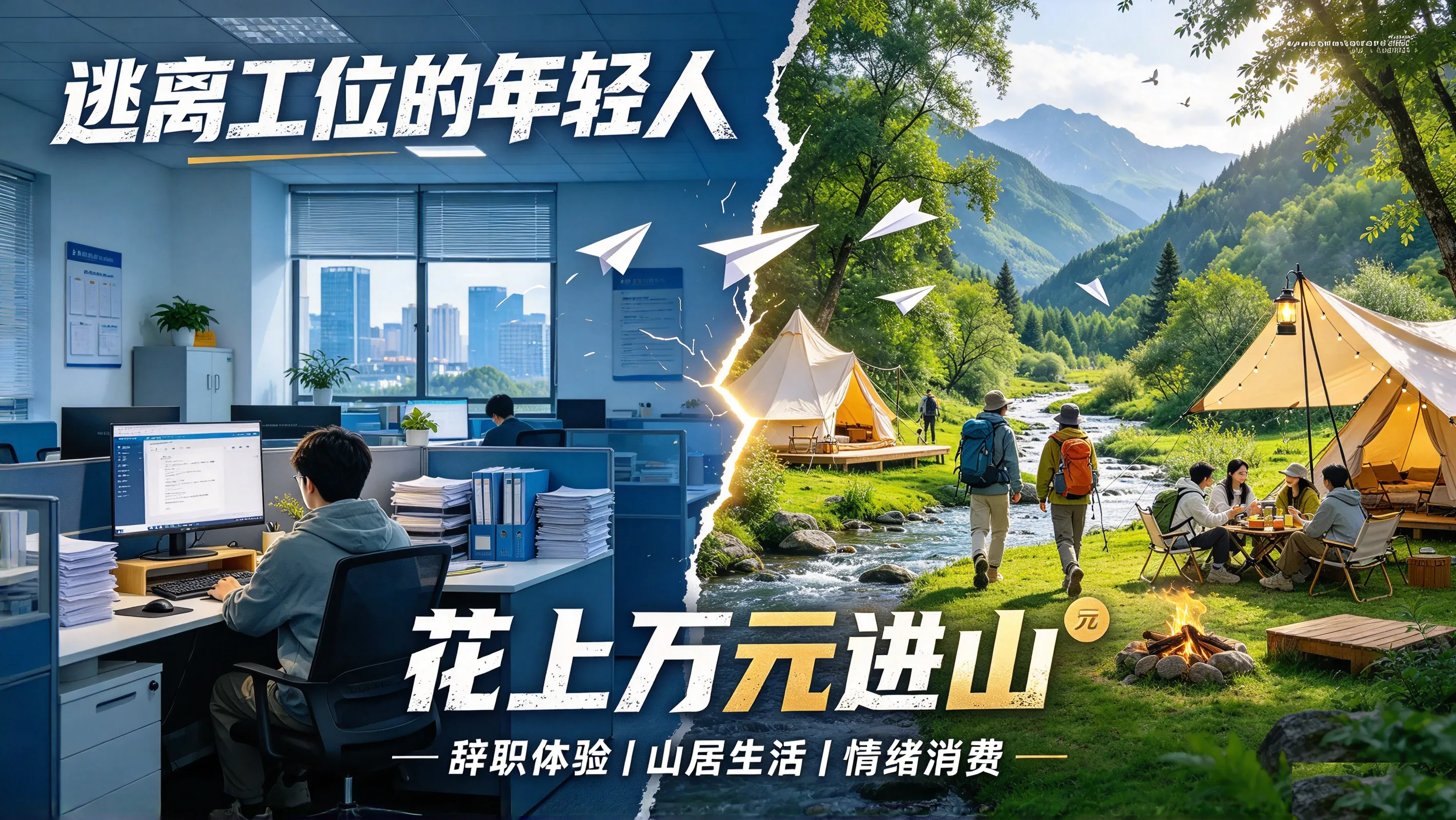 逃离工位的年轻人，花上万元进山：一场“情绪刚需”撑起的千亿户外生意