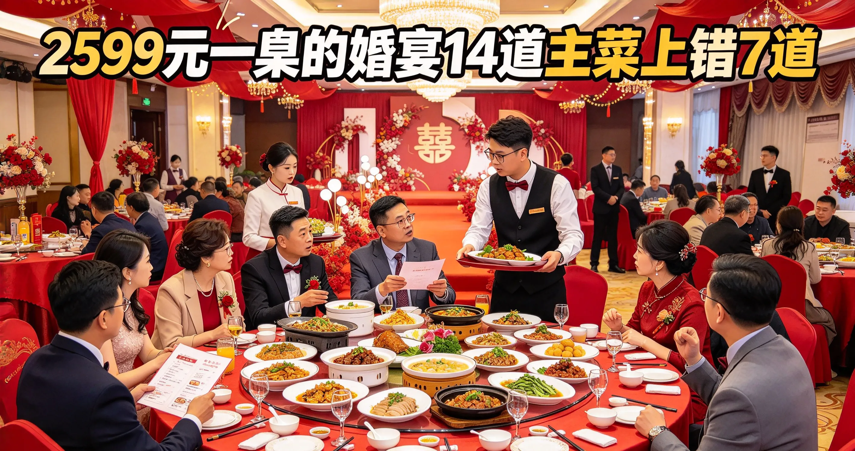 2599元一桌的婚宴，14道主菜上错7道：一场“体面”的溃败